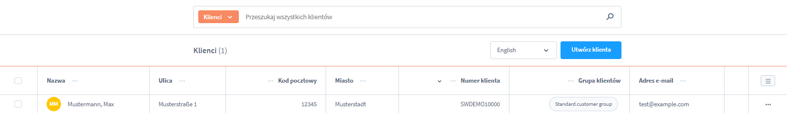 Sekcja Klienci Shopware 6 Zarządzanie klientami Shopware 6