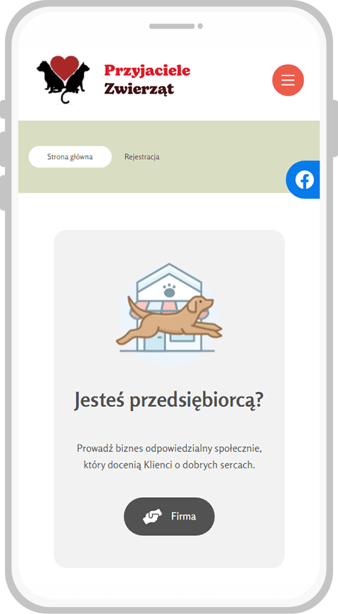 Mobile version of Przyjaciele Zwierząt platform