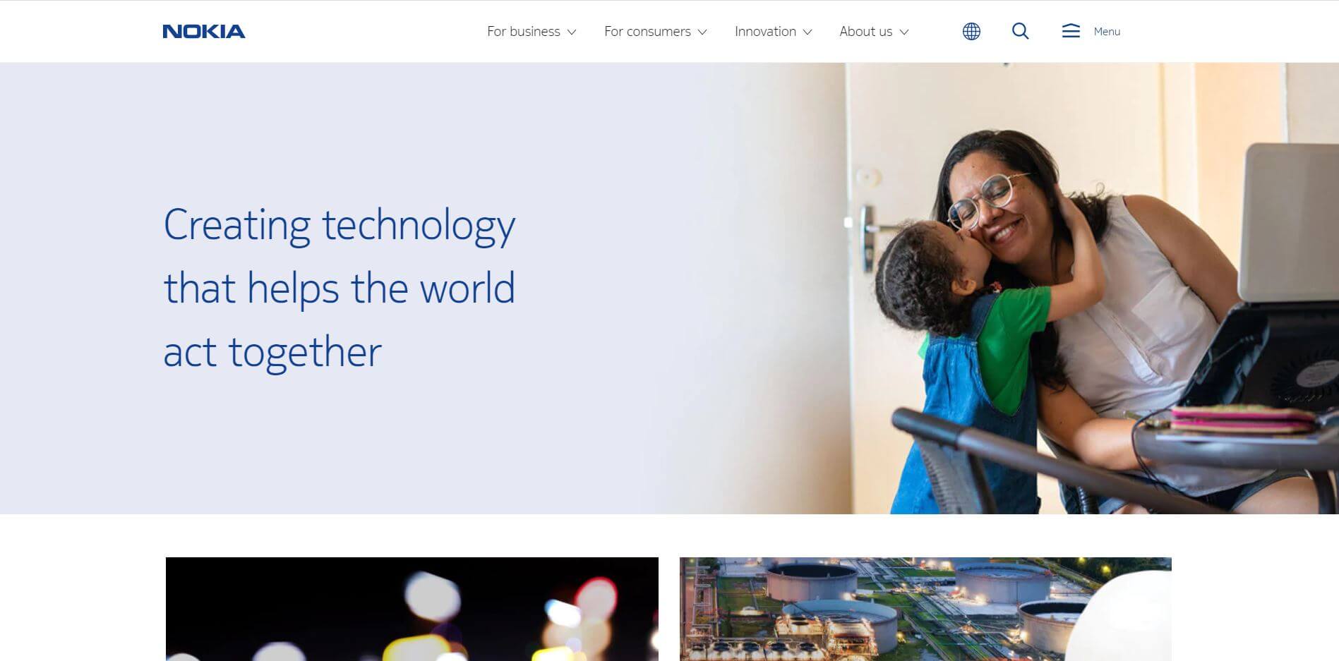 Nokia's Drupal-based website Nokia's website on Drupal
