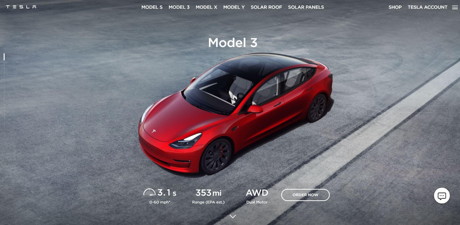 Tesla's Drupal-based website Tesla's website on Drupal