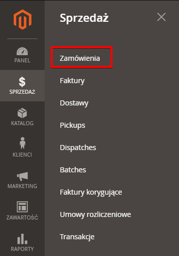 Jak wejść w panel zarządzania zamówieniami w Magento? Panel zarządzania zamówieniami w Magento