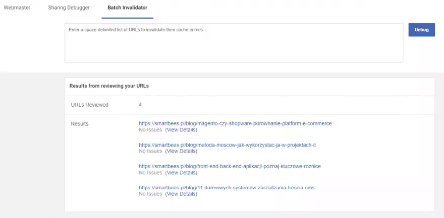 Walidacja kilku adresów URL Walidacja kilku adresów URL