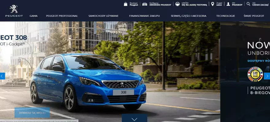 Peugeot's website on Joomla Peugeot's website on Joomla