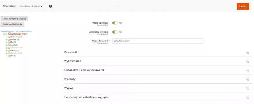Obsługa kategorii produktów w Magento 2 Kategorie produktów w Magento 2