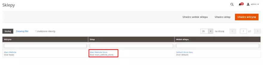 Dodawanie kategorii w sklepie Magento Main Website Store- dodawanie kategorii w Magento