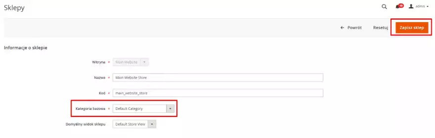 Jak dodać kategorię bazową w Magento? Dodawanie kategorii bazowej w Magento